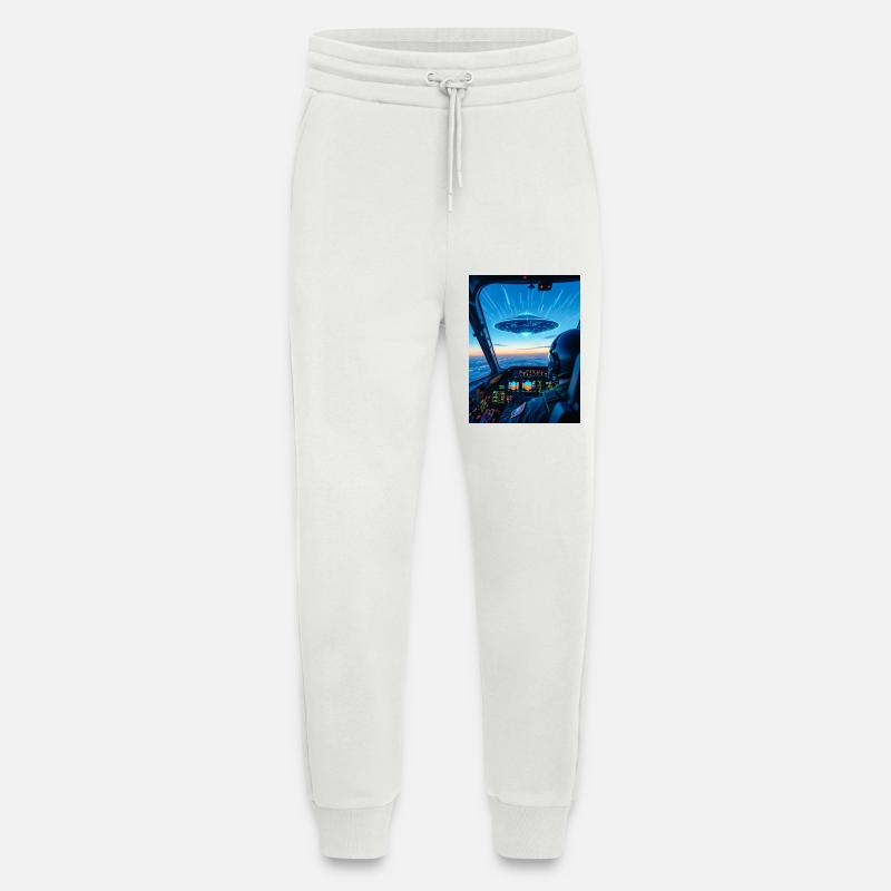 UFO Cockpit – Blick ins Unbekannte - Jogginghose - made by SPREAD - OFF WHITE