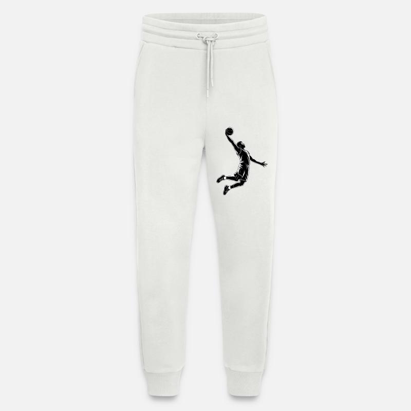 Basketball Dunk - Cooles Silhouette Logo - Jogginghose - made by SPREAD - OFF WHITE