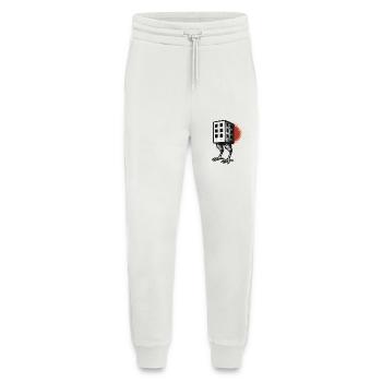 Cube Building with Legs - Jogging Pants - made by SPREAD  - OFF WHITE - Front