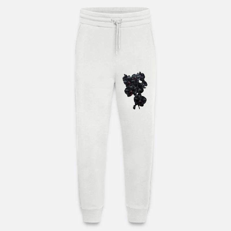 Dunkle Orchideenpracht im Gothicstil - Jogginghose - made by SPREAD - OFF WHITE