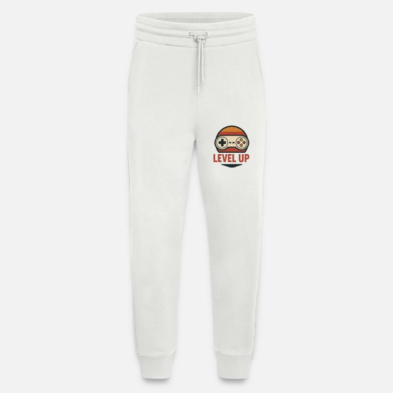 Level Up Retro Controller Graphics - Jogging Pants - made by SPREAD  - OFF WHITE