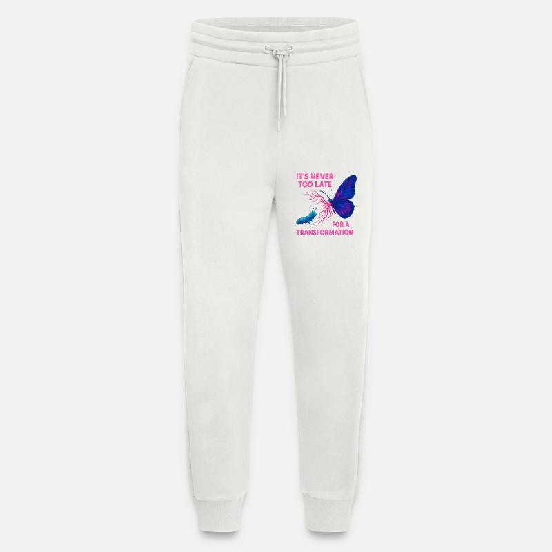 Neon Butterfly – It's Never Too Late - Jogging Pants - made by SPREAD  - OFF WHITE