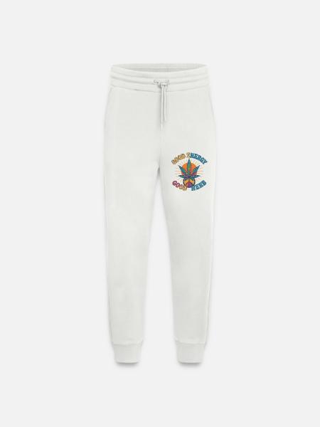 Good Energy Good Herb – Hippie Retro Design - Jogging Pants - made by SPREAD  - OFF WHITE