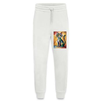 Cat Cubic - Pantalon de jogging bio décontracté fabriqué en UE - OFF WHITE - Devant