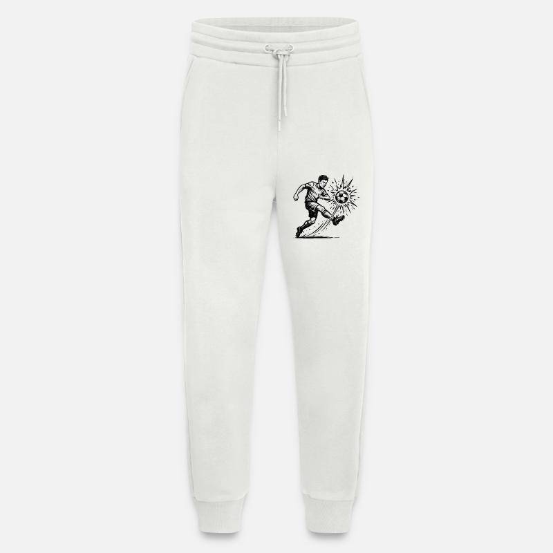 Exploding Soccer Shot Illustration - Jogging Pants - made by SPREAD  - OFF WHITE