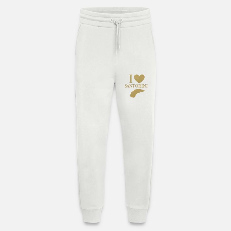 Ich liebe Santorini Gold - Jogginghose - made by SPREAD - OFF WHITE