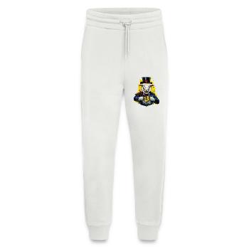 Monsieur le mouton Bitcoin - Pantalon de jogging bio décontracté fabriqué en UE - OFF WHITE - Devant