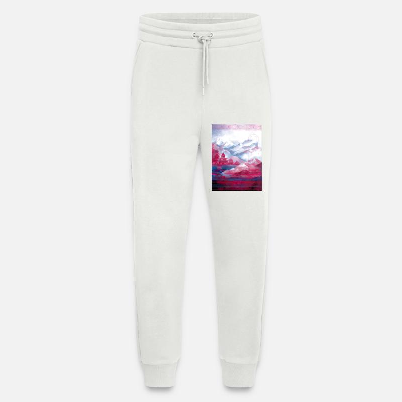 Psy-Art | Tempel im Himalaya - Jogginghose - made by SPREAD - OFF WHITE
