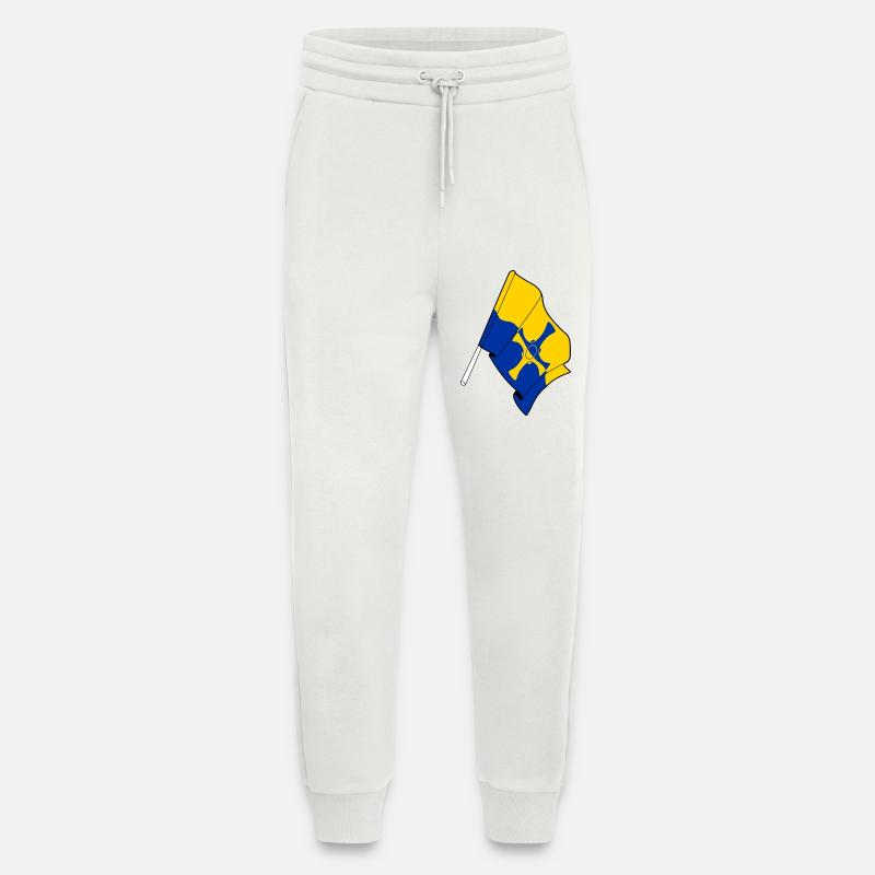 Drapeau de Durham - Pantalon de jogging bio décontracté fabriqué en UE - OFF WHITE