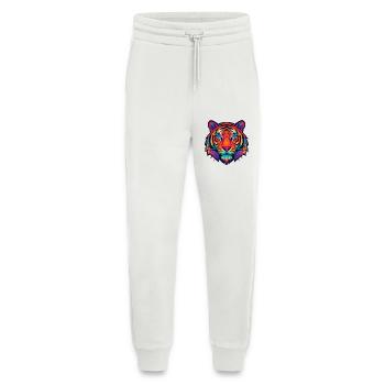 Neon Tiger Pop Art Headshot - Jogging Pants - made by SPREAD  - OFF WHITE - Front