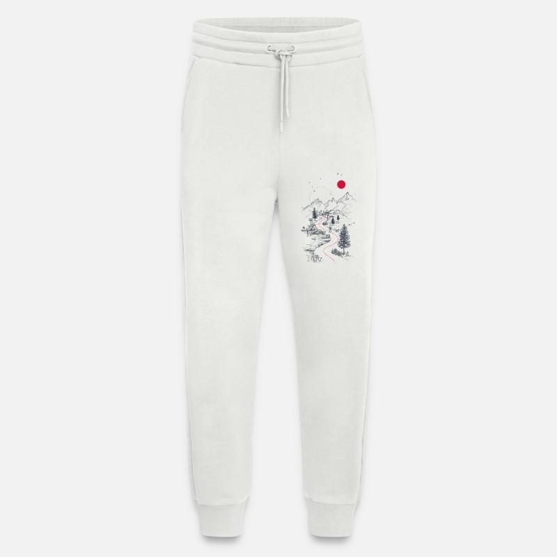 Roter Pfad durch Berglandschaft - Jogginghose - made by SPREAD - OFF WHITE