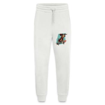 Teckel à roulettes - Pantalon de jogging bio décontracté fabriqué en UE - OFF WHITE - Devant
