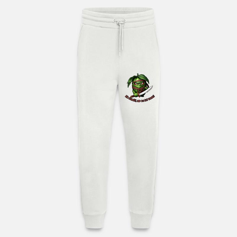 Ninja pastèque avec l’épée - Pantalon de jogging bio décontracté fabriqué en UE - OFF WHITE