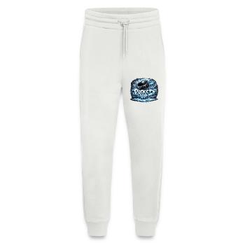 Hockey graffiti avec des rondelles - Pantalon de jogging bio décontracté fabriqué en UE - OFF WHITE - Devant