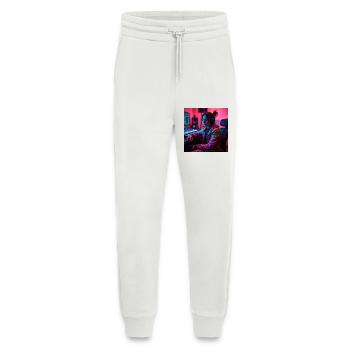 Cyber Neon Producer in the Studio - Jogging Pants - made by SPREAD  - OFF WHITE - Front