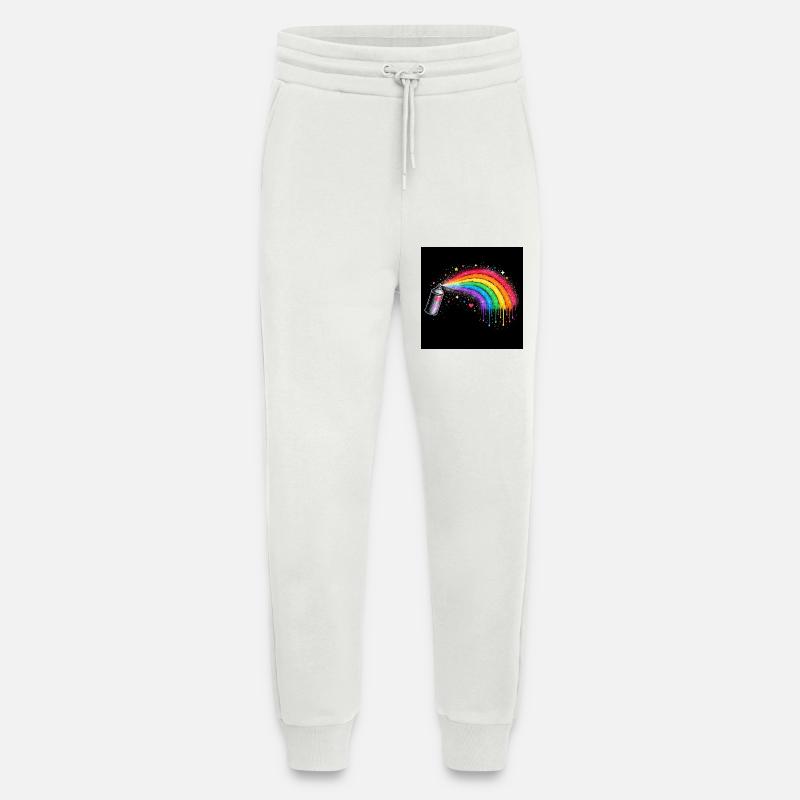 Rainbow Spray Art - Jogging Pants - made by SPREAD  - OFF WHITE