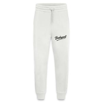 Budapest Script Lettering Travel Souvenir - Jogging Pants - made by SPREAD  - OFF WHITE - Front