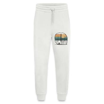 Forest Cycling in Retro Sunset Gift Idea Friends - Jogging Pants - made by SPREAD  - OFF WHITE - Front