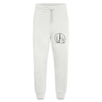 Rabbit in the forest circle silhouette gift idea - Jogging Pants - made by SPREAD  - OFF WHITE - Front