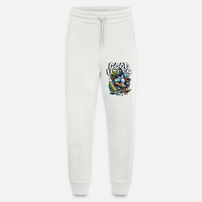 Gute Vibes Strand Surfen - Jogginghose - made by SPREAD - OFF WHITE