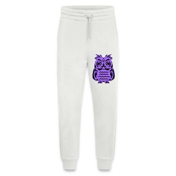 Purple Owl Silhouette - Jogging Pants - made by SPREAD  - OFF WHITE - Front