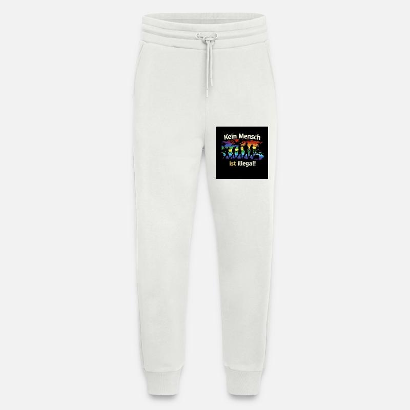 No one is illegal - Jogging Pants - made by SPREAD  - OFF WHITE
