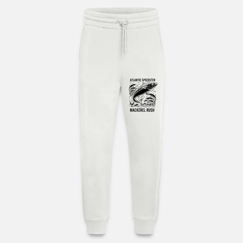 Seefischen, Makrelen, Makrelenrausch, Rausch - Jogginghose - made by SPREAD - OFF WHITE