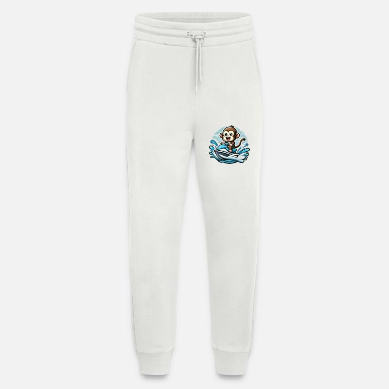 Affe auf Jetski Abenteuer - Jogginghose - made by SPREAD - OFF WHITE