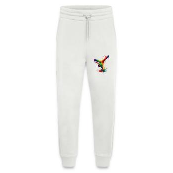 Handgespritzter Regenbogentanz - Jogginghose - made by SPREAD - OFF WHITE - Vorne