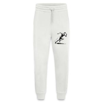 100m Sprinter Action Illustration - Jogging Pants - made by SPREAD  - OFF WHITE - Front