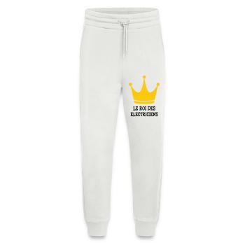 Le Roi des Électriciens : Maître de la Tension - Pantalon de jogging bio décontracté fabriqué en UE - OFF WHITE - Devant