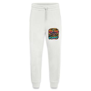 Trauma machte mich witzig - Jogginghose - made by SPREAD - OFF WHITE - Vorne