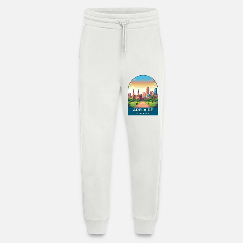 Adelaide Australien Stadt-Skyline-Reiseplakat - Jogginghose - made by SPREAD - OFF WHITE