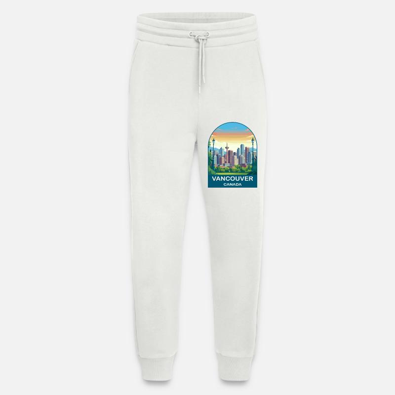 Vancouver Canada Harbour Centre Reisekunst - Jogginghose - made by SPREAD - OFF WHITE