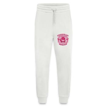 Pink Skull Floral Rebel Overstimulated - Jogging Pants - made by SPREAD  - OFF WHITE - Front