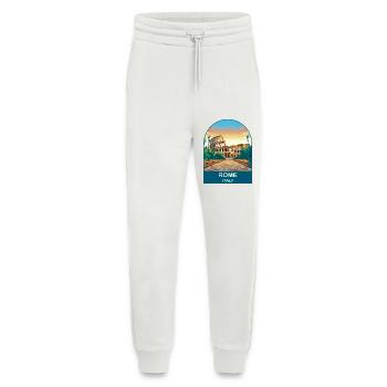Rome Italy Vintage Travel Poster Art - Jogging Pants - made by SPREAD  - OFF WHITE - Front