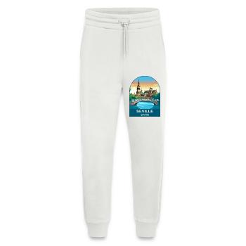 Seville Spain Vintage Travel Poster Art - Jogging Pants - made by SPREAD  - OFF WHITE - Front