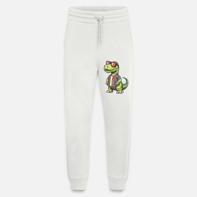 Dinosaur Brontosaurus Comic Vacation - Jogging Pants - made by SPREAD  - OFF WHITE