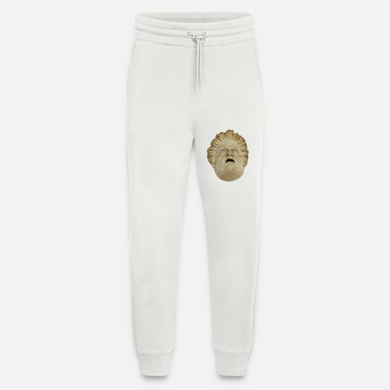 Tête du Masque de Pierre d’Ulysse - Pantalon de jogging bio décontracté fabriqué en UE - OFF WHITE