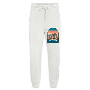 Marseille France Port City Vintage Travel Poster - Jogging Pants - made by SPREAD  - OFF WHITE - Front