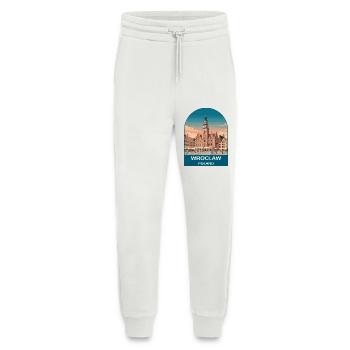 Wroclaw Poland Vintage Travel Poster Art - Jogging Pants - made by SPREAD  - OFF WHITE - Front