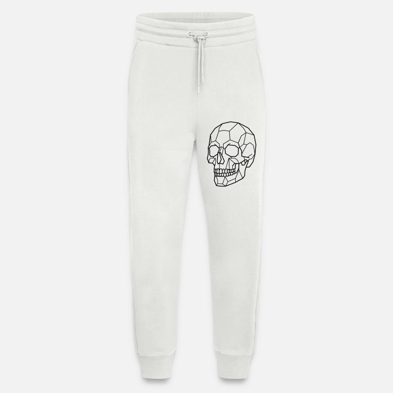 Geometric Skull - Jogging Pants - made by SPREAD  - OFF WHITE