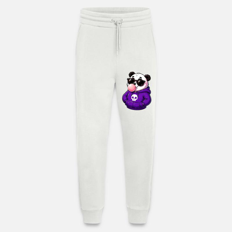 Cool_Panda_Bubblegum_Attitude - Jogging Pants - made by SPREAD  - OFF WHITE