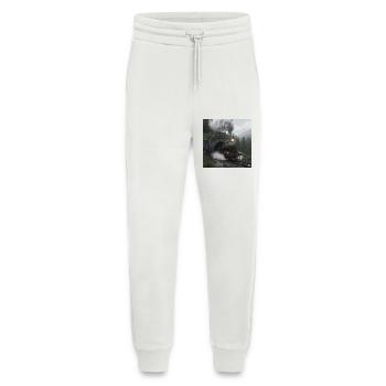 Dampfzug durch den Wald am Tunnel - Jogginghose - made by SPREAD - OFF WHITE - Vorne