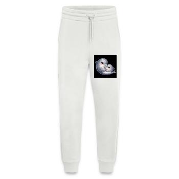 Mama, Delfin und ihr Baby kuscheln zusammen. - Jogginghose - made by SPREAD - OFF WHITE - Vorne