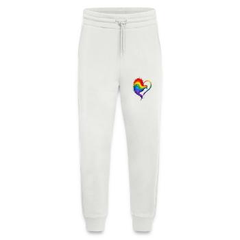 Regenbogen_Design_Heart - Jogginghose - made by SPREAD - OFF WHITE - Vorne