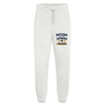professeur superhéros enseignant humour cadeau ren - Pantalon de jogging bio décontracté fabriqué en UE - OFF WHITE - Devant