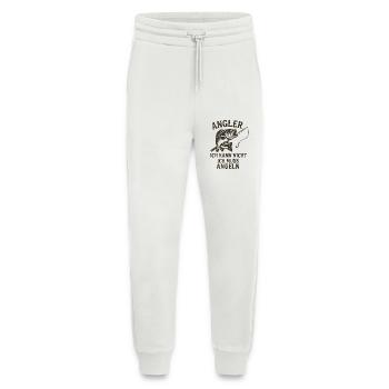 Angler Spruch: Ich Muss Angeln - Jogginghose - made by SPREAD - OFF WHITE - Vorne