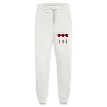 Trio de fléchettes Vols rouges noirs - Pantalon de jogging bio décontracté fabriqué en UE - OFF WHITE - Devant