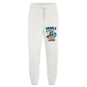 Impression arrière | SUP Paddleboard Board Stand Up Paddle - Pantalon de jogging bio décontracté fabriqué en UE - OFF WHITE - Devant